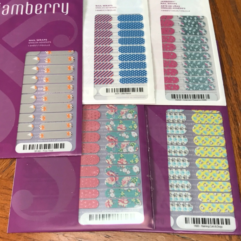 Lot of 5 FULL SHEETS Jamberry kids wraps!!!